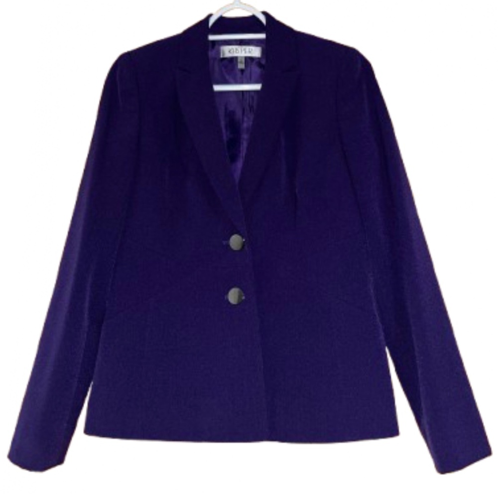 Kasper Women’s Purple Business Office Casual Blazer Jacket Size-2P